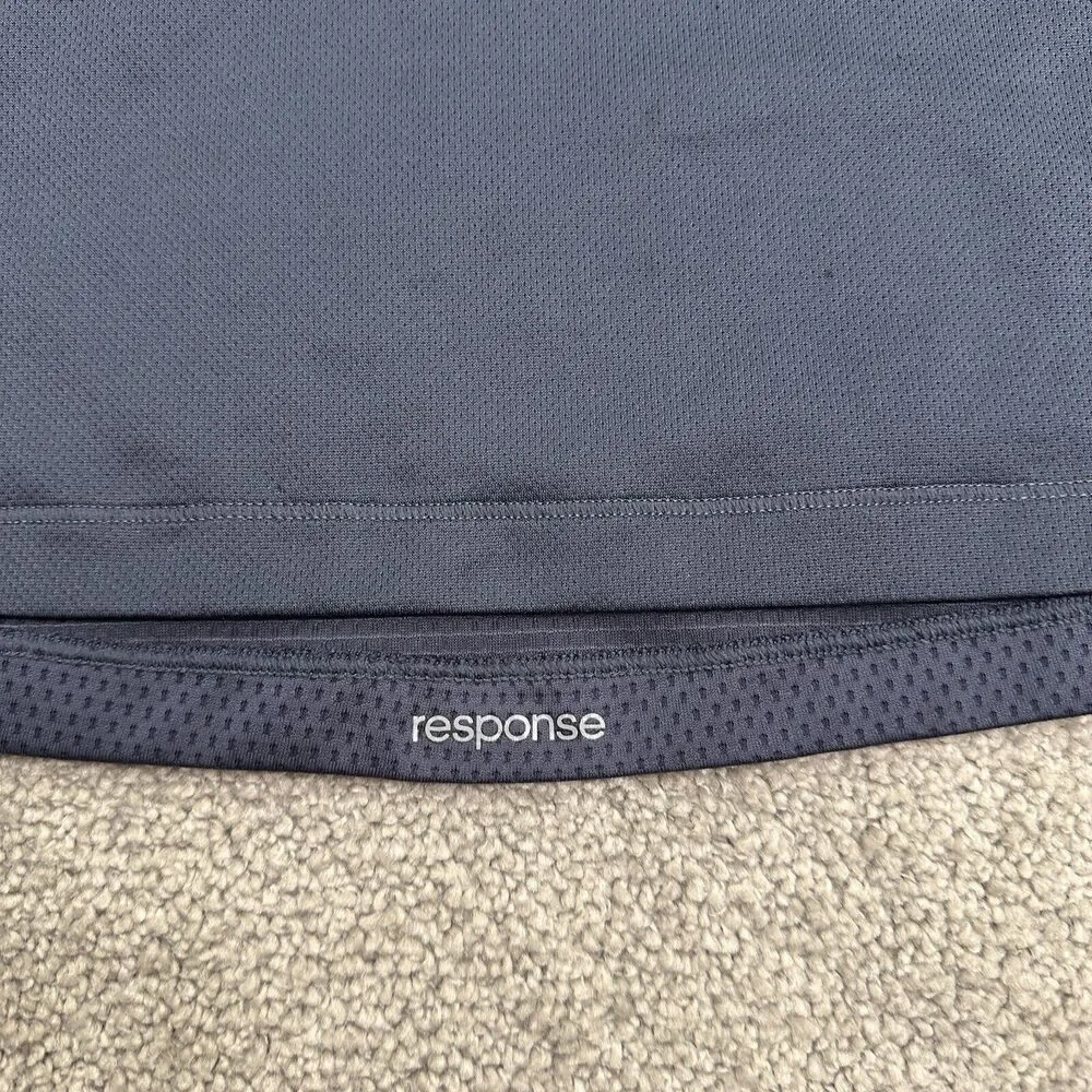 Adidas Climalite Response Active Top Womens Large Blue Round Neck Long Sleeve